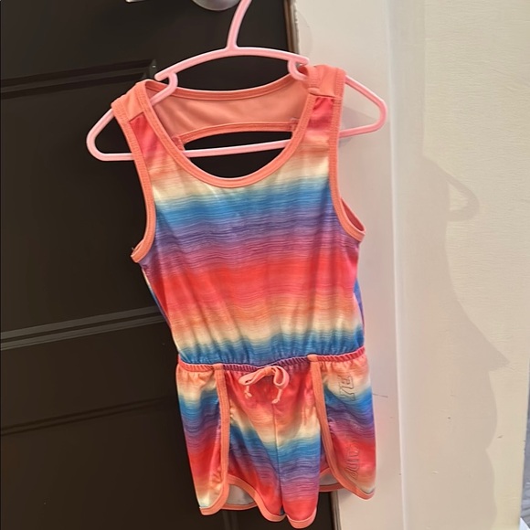 Body Glove Pink and Orange One Piece with Sleeveless Design and Gathered Waist - Picture 1 of 7